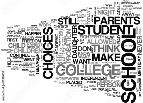 WHEN YOUR CHILD TURNS EIGHTEEN TEXT WORD CLOUD CONCEPT