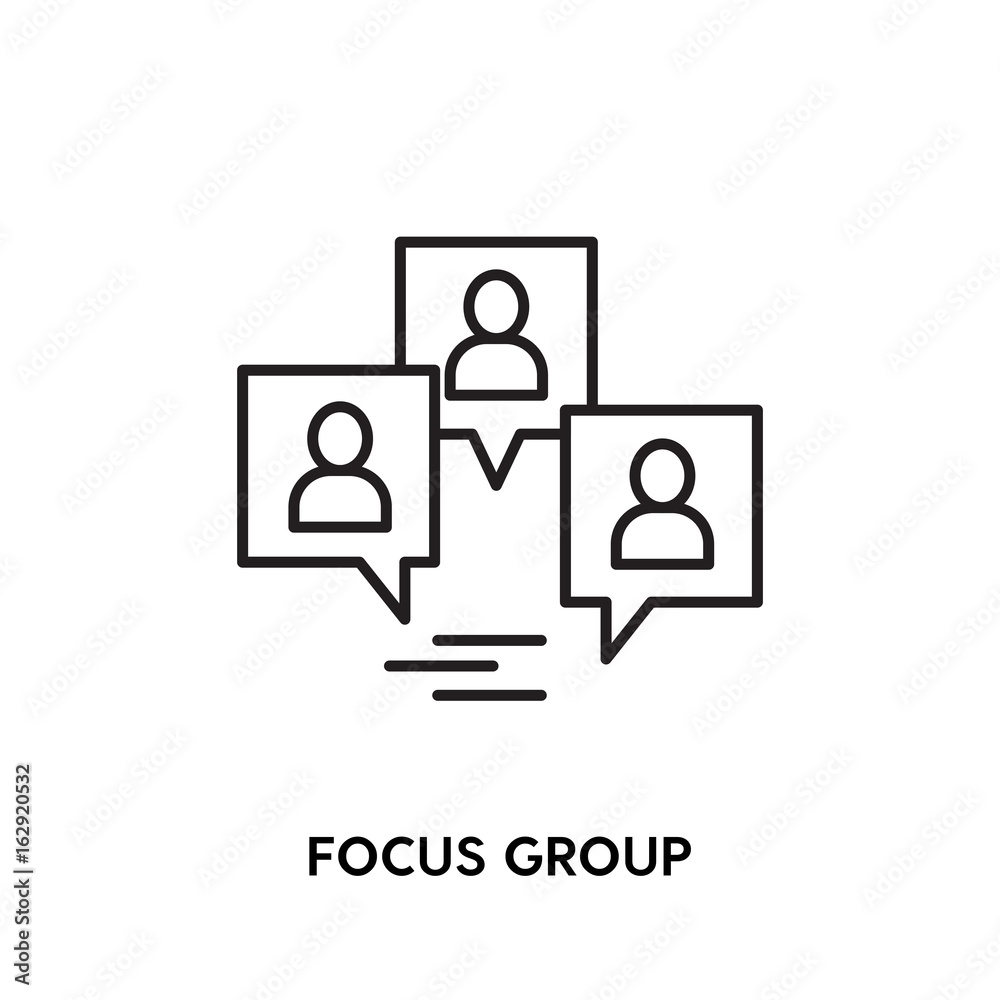 Focus group vector icon, test group symbol. Modern, simple flat vector illustration for web site or mobile app Focus group vector icon, test group symbol. Modern, simple flat vector illustration for web site or mobile app