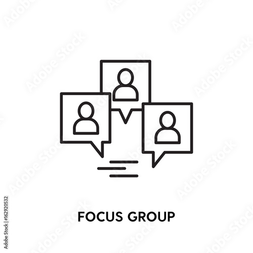 Focus group vector icon, test group symbol. Modern, simple flat vector illustration for web site or mobile app