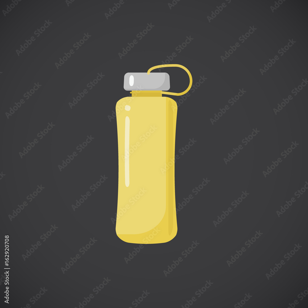 Fitness bottle vector flat icon