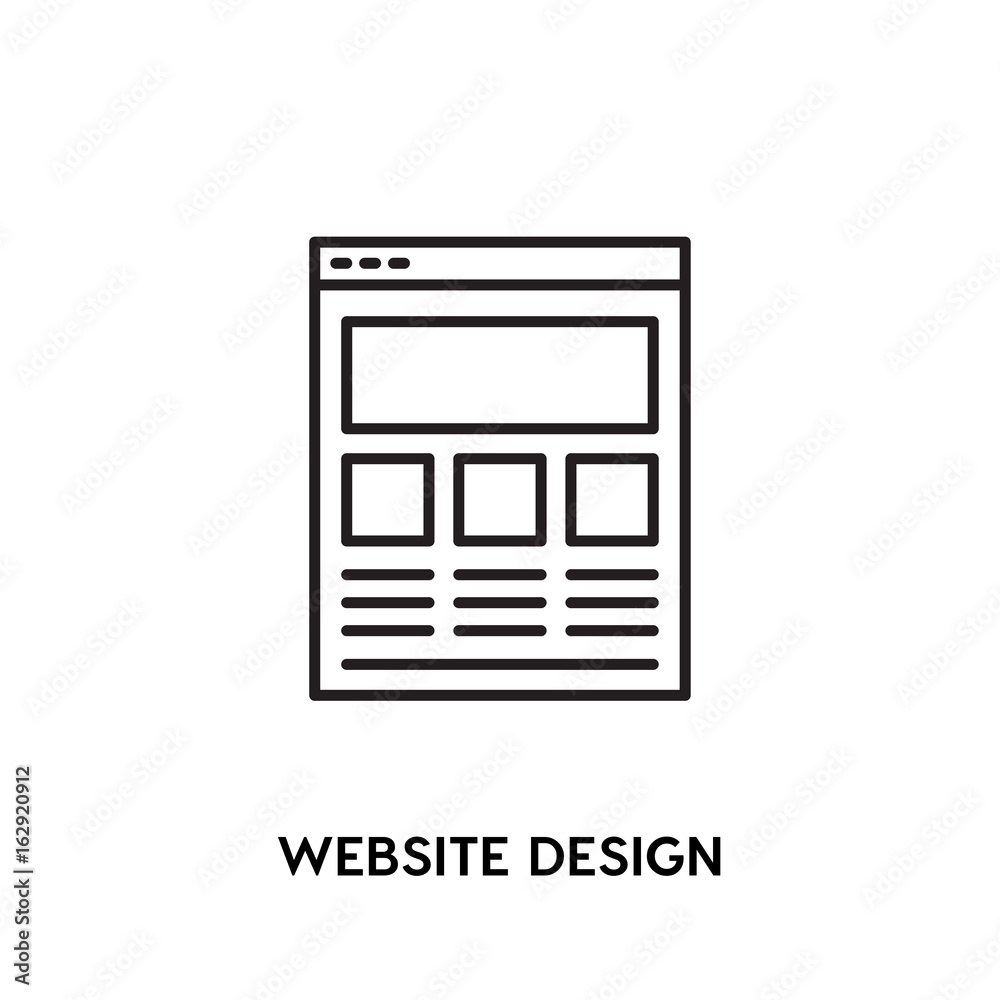 Website design vector icon