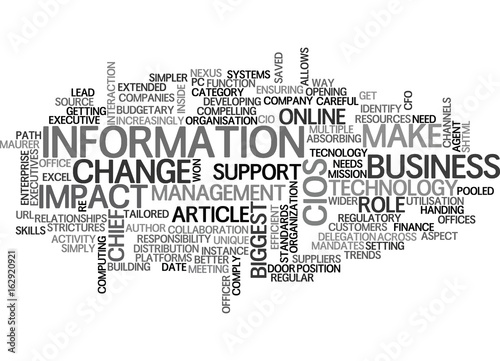 WHERE CIOS CAN MAKE THE BIGGEST IMPACT TEXT WORD CLOUD CONCEPT