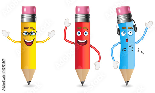Pencil characters
