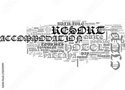 WHERE TO FIND GREAT RESORT IN PATTAYA CITY TEXT WORD CLOUD CONCEPT