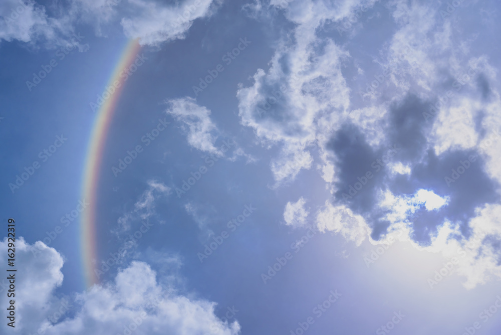 Blur sun halo with cloud in the blue sky. Blur sun halo with cloud in the blue sky.