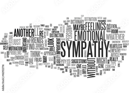 WHERE YOU CAN FIND SYMPATHY TEXT WORD CLOUD CONCEPT