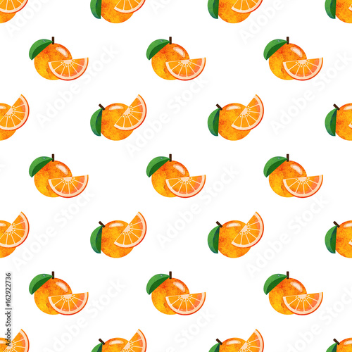 Seamless background image colorful watercolor texture tropical fruit grapefruit