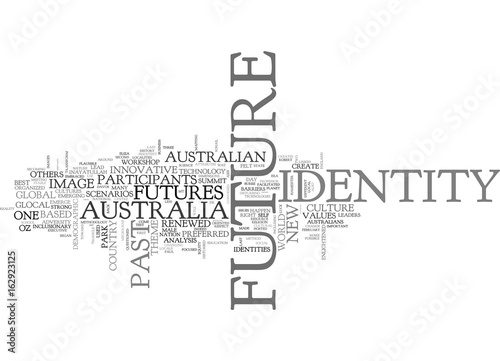 WHICH IDENTITY FOR AUSTRALIANS TEXT WORD CLOUD CONCEPT