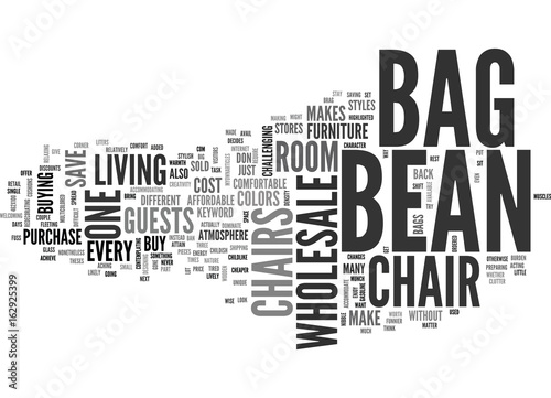 WHOLESALE BEAN BAG CHAIR TEXT WORD CLOUD CONCEPT