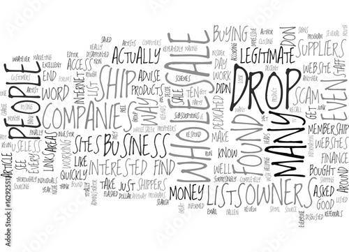WHOLESALE DROP SHIP SCAM REVEALED TEXT WORD CLOUD CONCEPT
