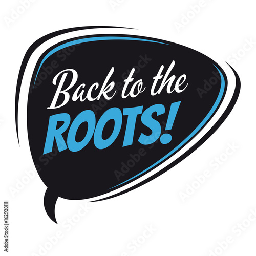 back to the roots retro speech bubble