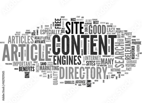 WHY HAVEN T YOU GOT AN ARTICLE DIRECTORY TEXT WORD CLOUD CONCEPT