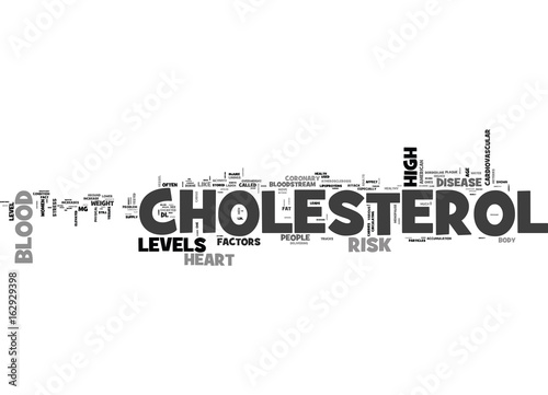 WHY HIGH BLOOD CHOLESTEROL IS DANGEROUS TEXT WORD CLOUD CONCEPT