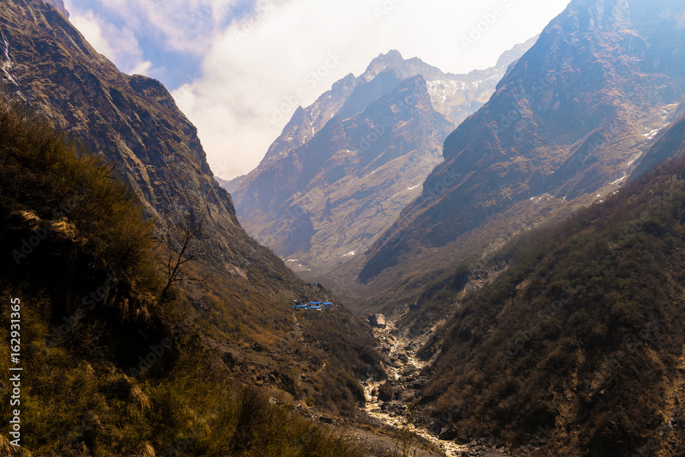 The way from Deurali to Machapuchare base camp ,Nepal. The way from Deurali to Machapuchare base camp ,Nepal.