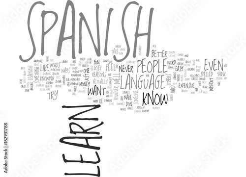 WHY SOME PEOPLE DONT WANT TO LEARN SPANISH TEXT WORD CLOUD CONCEPT