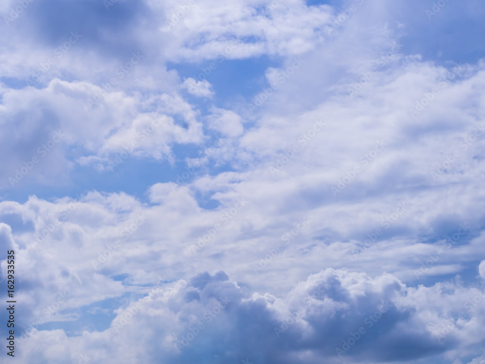 Cloudy on blue sky,Pamoramic view,A lot of clouds