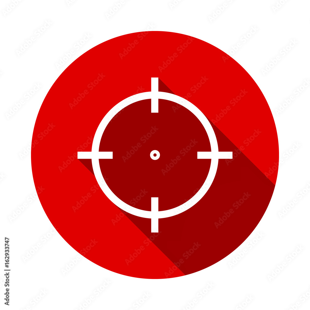 Aim icon flat. Illustration isolated on white background. Vector grey sign symbol Aim icon flat. Illustration isolated on white background. Vector grey sign symbol