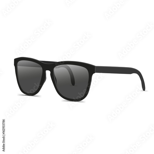 Black sunglasses side view vector illustration