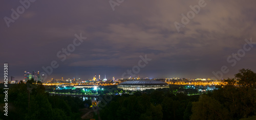 Panoramic view from the sparrow hills in moscow