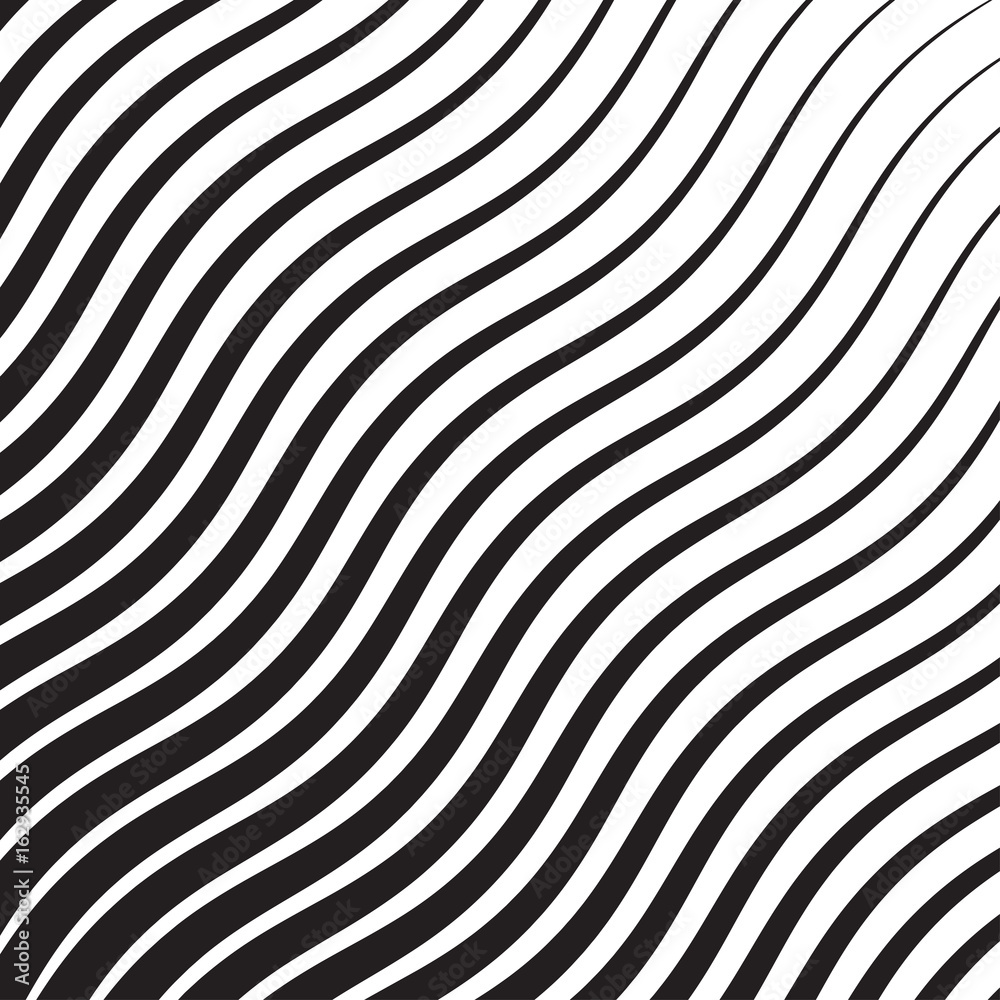 Naklejka Wave Oblique Smooth Lines Pattern in Vector