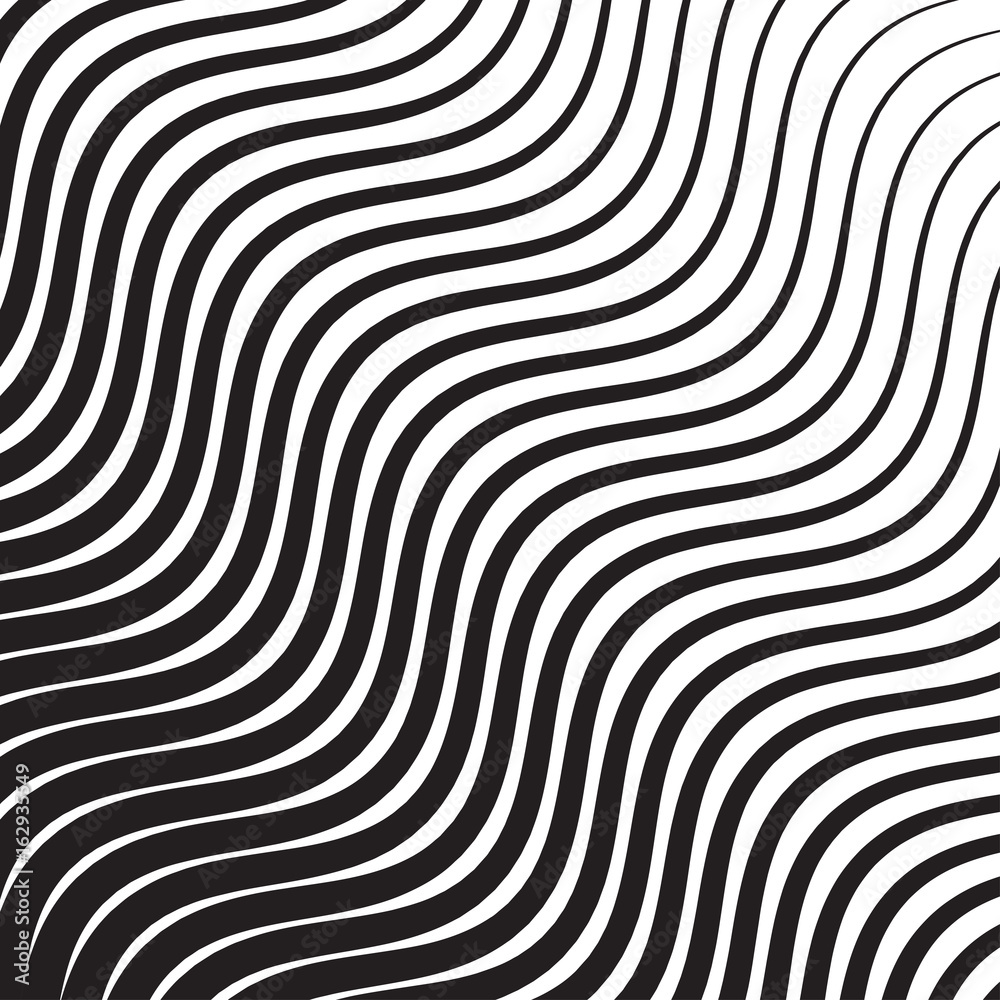 Wave Oblique Smooth Lines Pattern in Vector