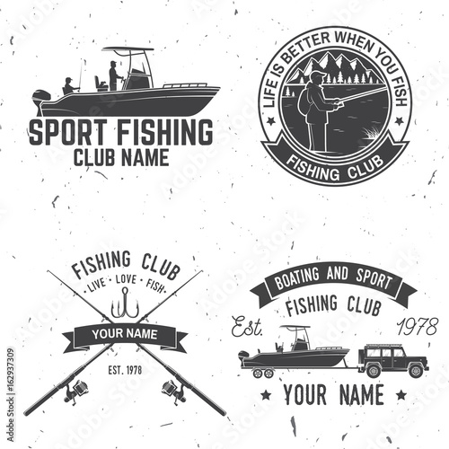 Sport Fishing club. Vector illustration.