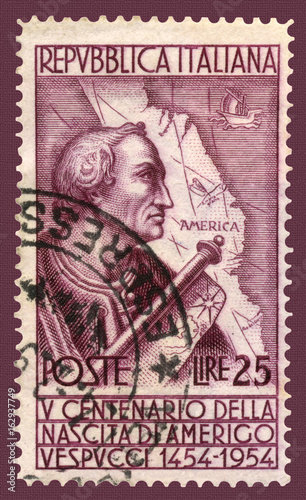 Amerigo Vespucci Italian Postage Stamp photo
