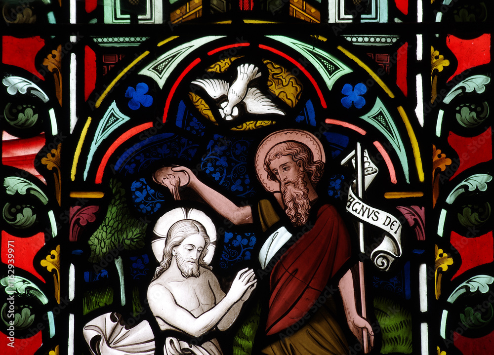 Baptism of Jesus (stained glass)
