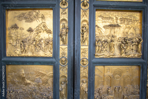 Gates to the Baptistery of Saint John in Piazza del Duomo photo