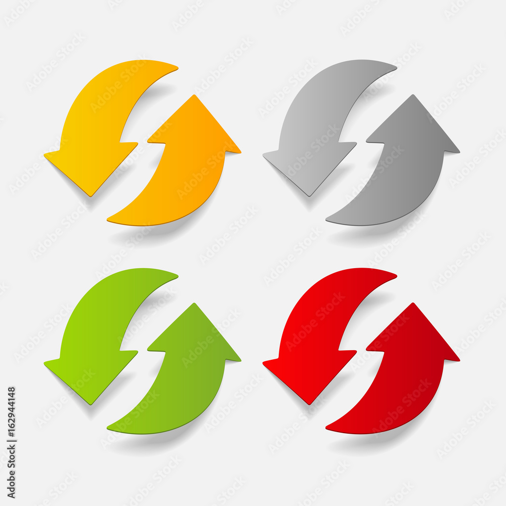 realistic design element: arrow recycling realistic design element: arrow recycling