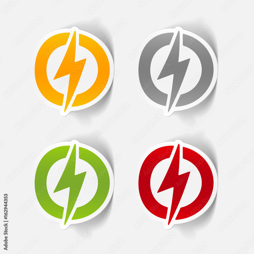 realistic design element: lightning bolt realistic design element: lightning bolt