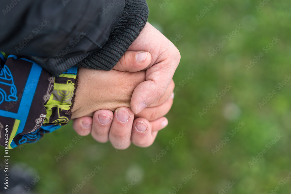 Friendship, support, father and son Friendship, support, father and son