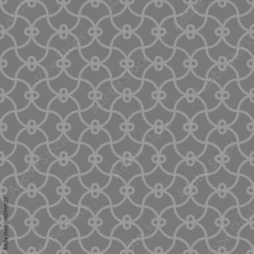 Seamless gray art deco tangled pattern vector