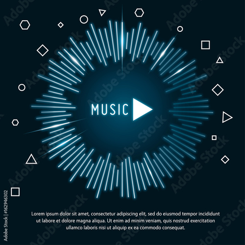 Vector Template, Music Party, Music Festival, Music Sound, Music Poster, Modern Design