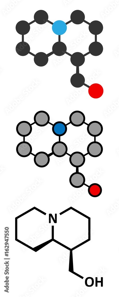 lupinine lupin alkaloid molecule. lupinine lupin alkaloid molecule.