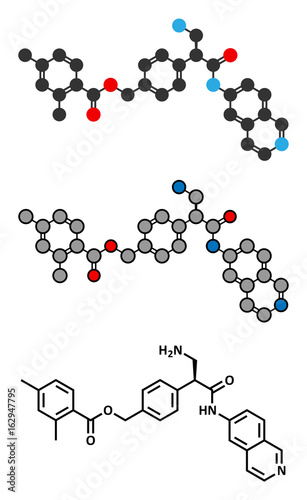 Netarsudil drug molecule. Used in treatment of ocular hypertension and glaucoma.
