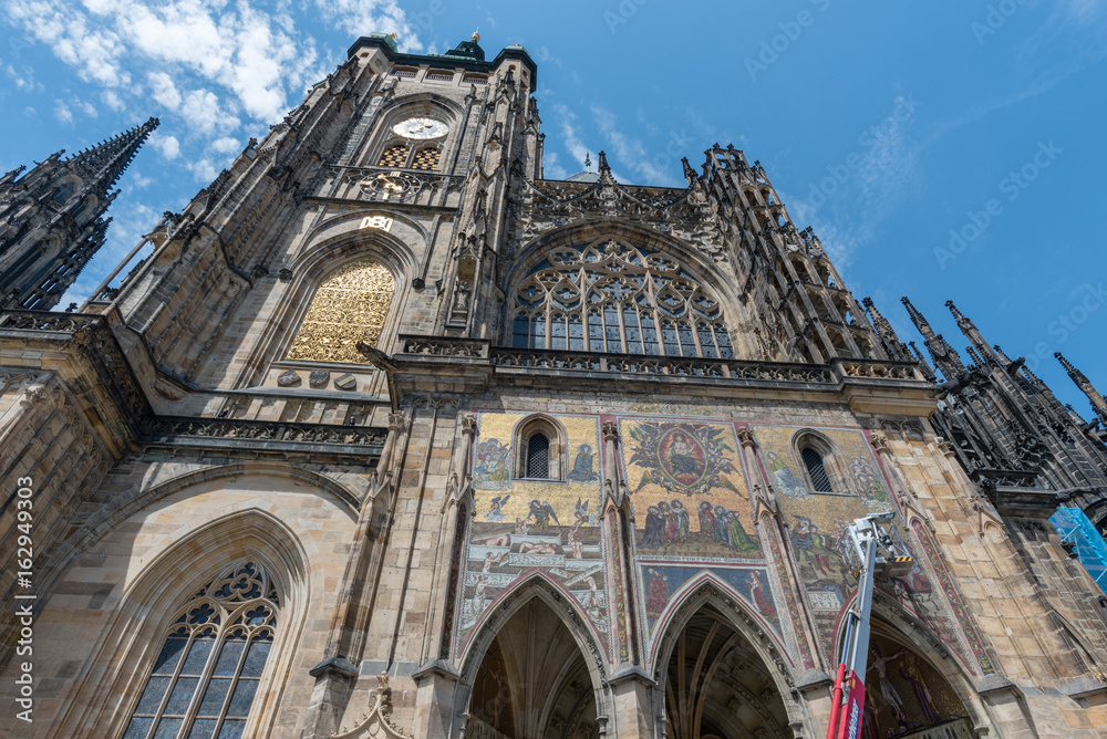 The Metropolitan Cathedral of Saints Vitus, Wenceslaus and Adalbert in the summer