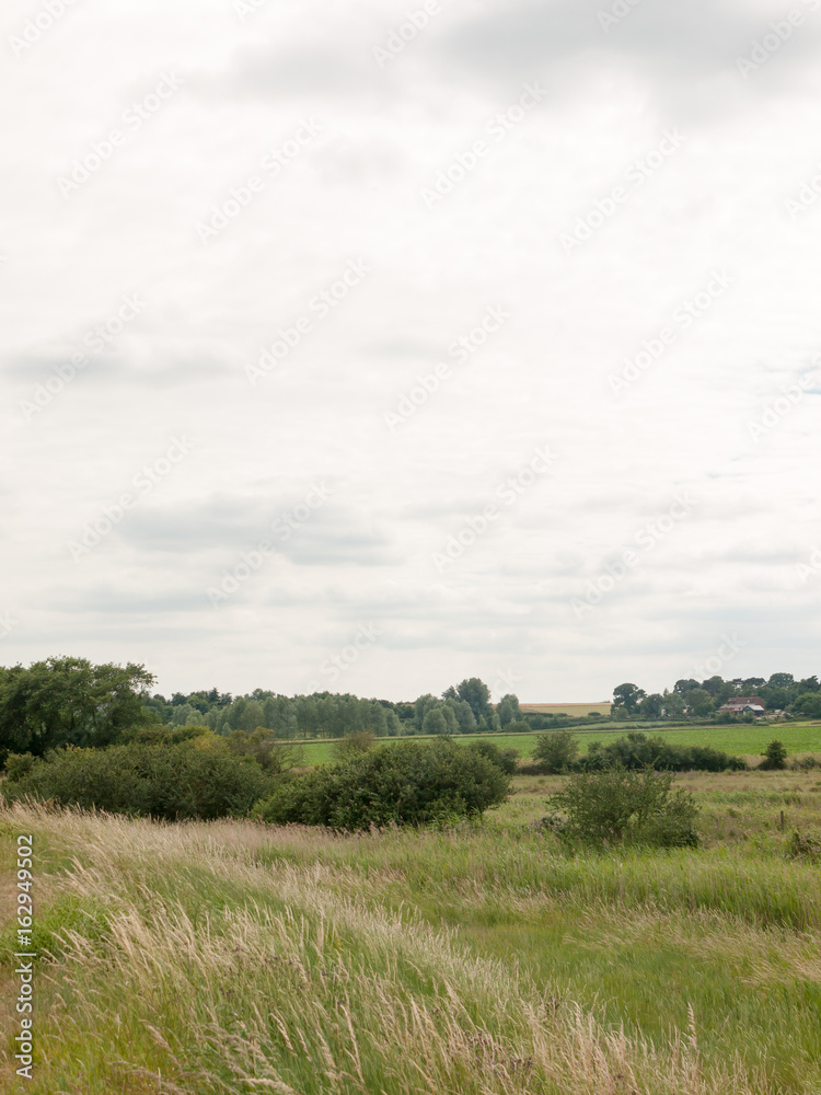 Stock Photo - countryside scene no people empty animals farm harwich felixstowe essex england uk