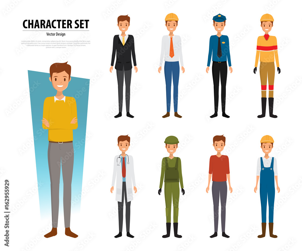 People Group Different Occupation Set. International Labor Day Flat Vector Illustration People Group Different Occupation Set. International Labor Day Flat Vector Illustration