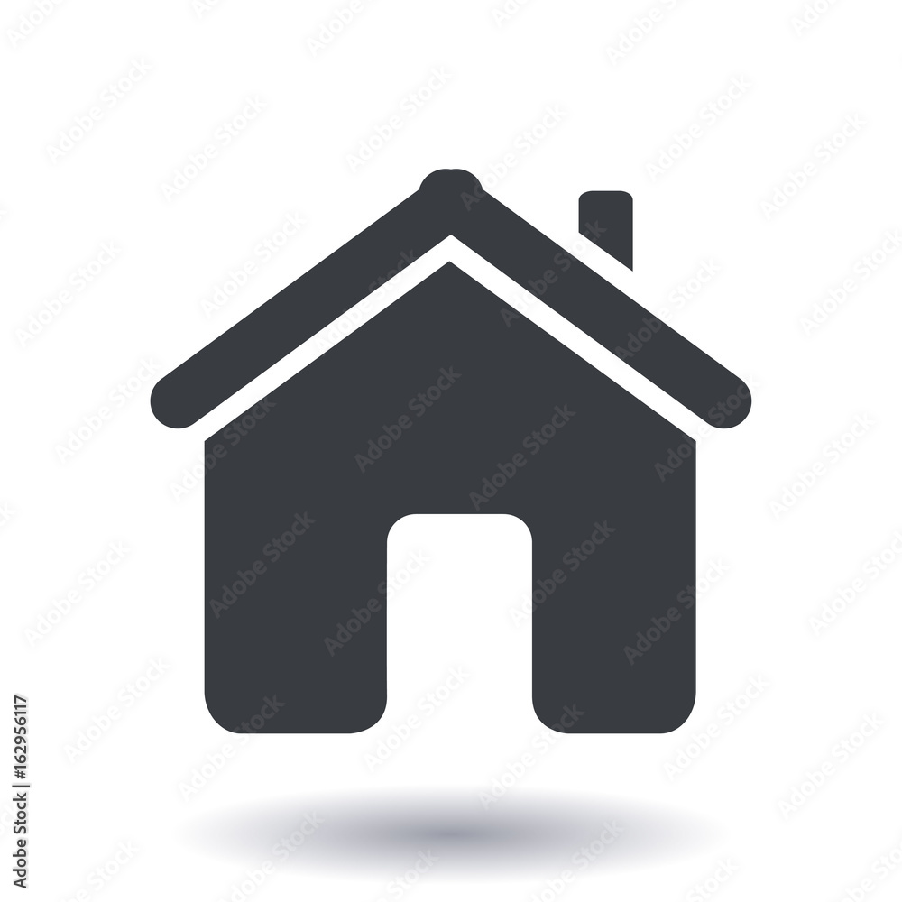 Vector Home Icon in flat design style. Vector Home Icon in flat design style.