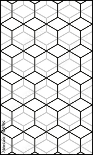 Vector modern geometry pattern hexagon, abstract geometric background, trendy print, monochrome retro texture, hipster fashion design
