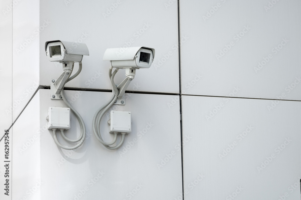 CCTV outdoor cameras on the wall CCTV outdoor cameras on the wall