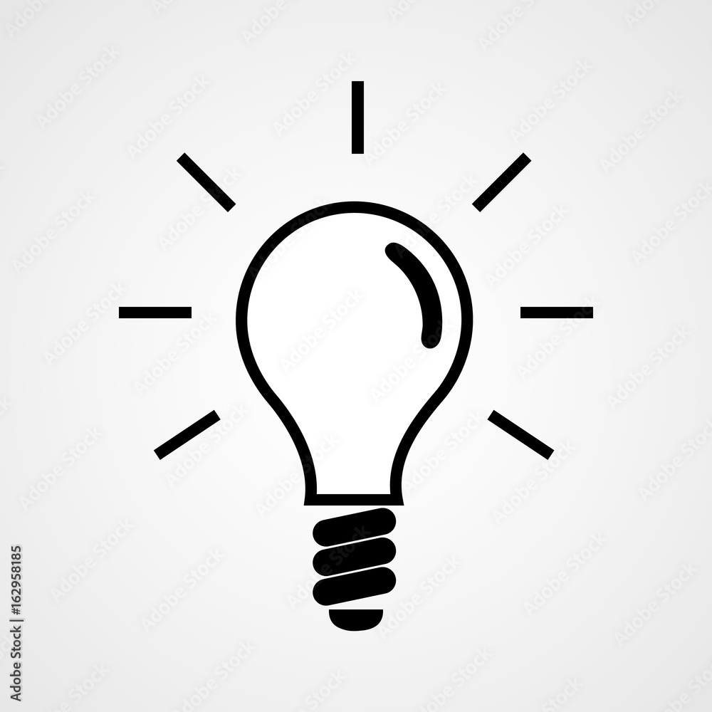 Shining Light Bulb Isolated, Concept: Idea Shining Light Bulb Isolated, Concept: Idea