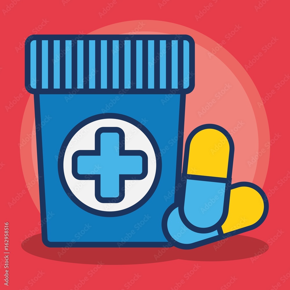 Obraz premium medicine bottle icon
