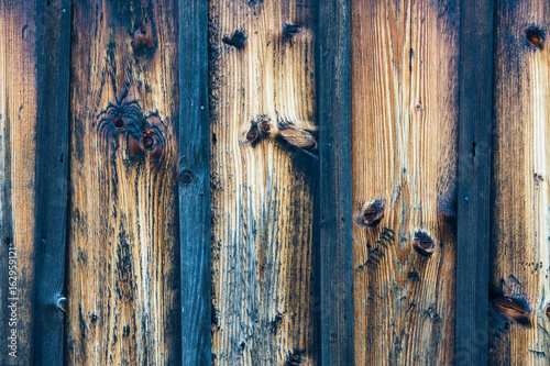 Empty blue and brown striped wooden texture for background