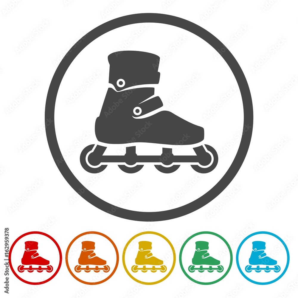 Roller Skates Icon Flat Graphic Design - vector Illustration Roller Skates Icon Flat Graphic Design - vector Illustration