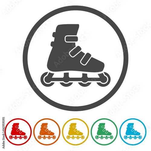 Roller Skates Icon Flat Graphic Design - vector Illustration 