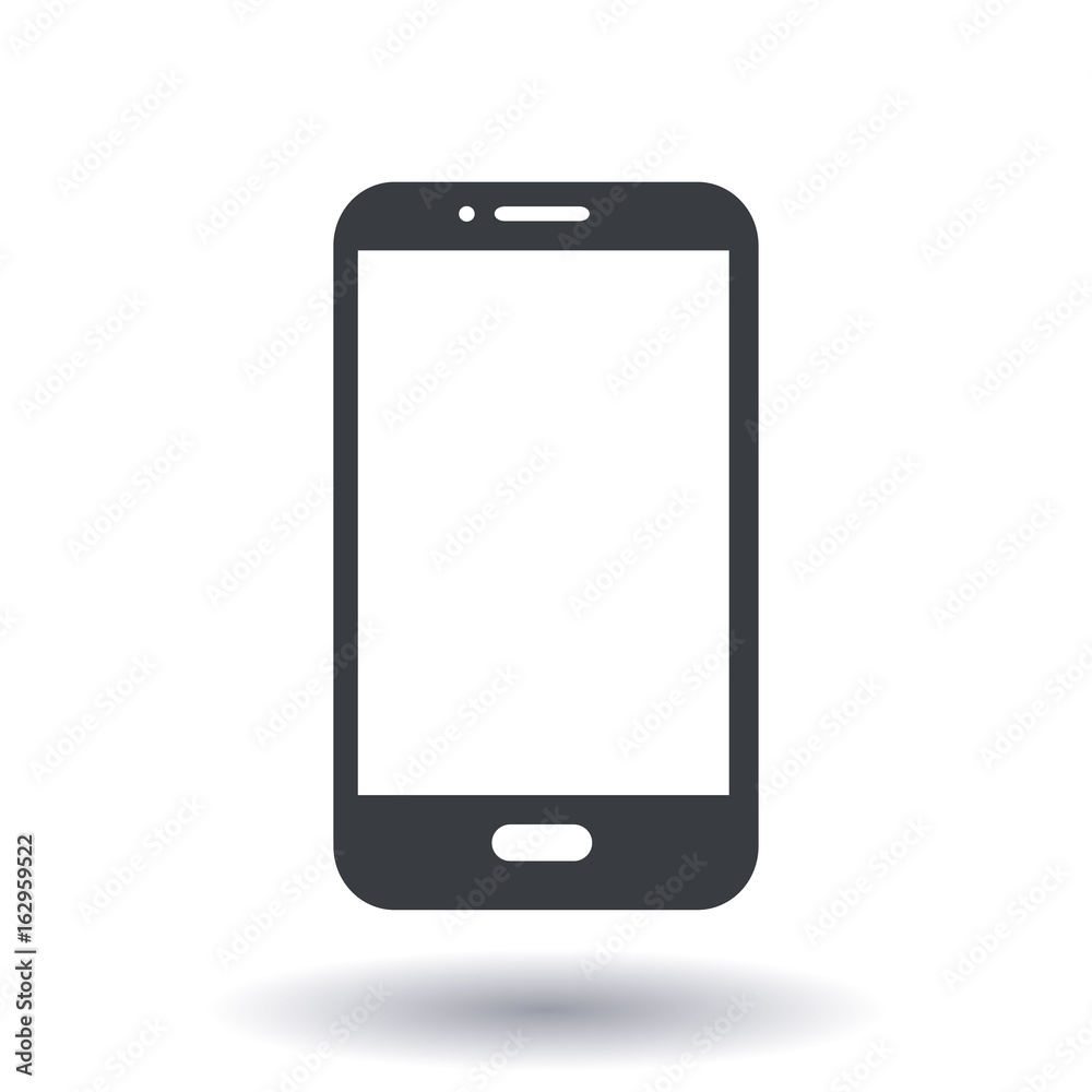 Vector illustration of smartphone icon. Flat design style. Vector illustration of smartphone icon. Flat design style.