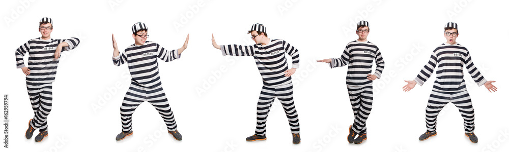 Funny prison inmate in concept Funny prison inmate in concept