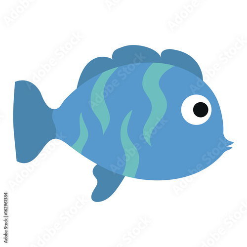 cute ornamental fish icon vector illustration design